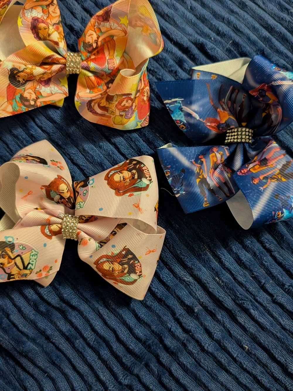 Set of 3 K-pop Demon Hunters Print Hair Bows